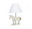 LAMP-Children's Lamp White Zebra W/Multi Colored Stripes