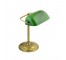 BANKER'S LAMP-Green Shade W/Brass Base