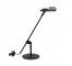 DESK LAMP-Black Metal W/Adjustable Arm & Silver Wire Shade