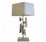 LAMP-TBL-SILVER GEOMETRIC