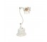 TABLE LAMP-Vintage White & Gold Ceramic Flower W/Stem