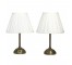 TABLE LAMP-Brass Column W/Round Base