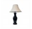 LAMP-BLACK CERAMIC URN-17.5H