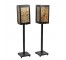 TABLE LAMP-Black Frame W/Square Mica Shade