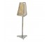 TABLE LAMP-Brushed Chrome Frame W/Triangular Mica Shade