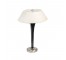 TABLE LAMP-Black Wood Frame W/Chrome Base