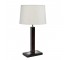 TABLE LAMP-Dark Wood Square Column