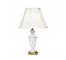TABLE LAMP-Milk Glass Urn W/Gold Rose Detail