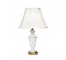 TABLE LAMP-Milk Glass Urn W/Gold Rose Detail