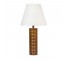 TABLE LAMP-Rideged Wood Cylinder