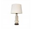 LAMP-TBL-IVORY CERAMIC-Brown Detail