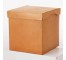 CUBE-W/LID-18SQX18H-TAN LEATHE