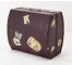 SUITCASE-LG.BROWN LEATHER W/ST