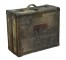 SUITCASE-Rustic (Vintage) Square W/Metal Nailhead Trim & Leather Handle