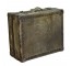 SUITCASE-Rustic (Vintage) Square W/Metal Nailhead Trim & Leather Handle