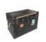 TRUNK-STEAMER-BLK W/ROPE HANDLES