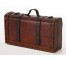 SUITCASE-WOOD-LTHR STRAPS-13IN