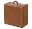 LUGGAGE-BROWN LEATHER CUBE