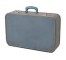 SUITCASE-BLUE W/ WHITE STITCH