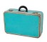 SUITCASE-AQUA-WHITE TRIM