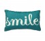 Pillow-turquoise/white oblong