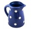 WATER PITCHER-9"-BLUE POKADOT