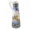 PITCHER-11"WHT/FLORAL TAPERED/