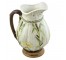 PITCHER-WHITE W/ENGRAVED FLOWE