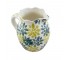 PITCHER-GREEN/TEAL-FLOWERS-7"H
