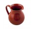 PITCHER-CERAMIC-RED DISTRESSED