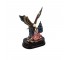 FIGURINE-Bald Eagle W/Wings Open-2 American Flags