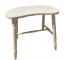 STOOL-WHITE KIDNEY SHAPE WOOD