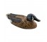 DECOY-Carved Duck/Painted Brown, Black, & White