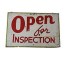 SIGN-METAL-OPEN FOR INSPECTION