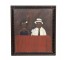 PAINTING-FR-Black Couple at Table/Red Table Clothe