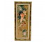 PRINT-RAF Cardinal w/Colorful Flowers-Bamboo Frame