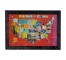 MAP-30X42-BLK FRAME-RED BACKGR