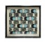 PRINT-ABSTRACT-BLUE & BLACK DOTS