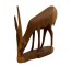 SCULPTURE-Carved Wood African Antelope