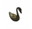 SCULPTURE-BRASS SWAN-BLK