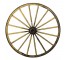 WHEEL- Wagon-Vintage-Metal Wheel Hub & Metal on Outer Rim