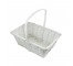 BASKET-White Rectangle W/Handle