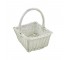 BASKET-White Square W/Handle