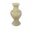 VASE-Beige Oriental Floral-Etched Design