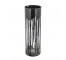 VASE-Tall Clear Glass Cylinder W/Dripping Black