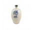 VASE-Beige W/Navy Asian Writing