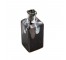 VASE-5.5"BROWN-SQ-GLAZED-WHT/L