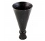 VASE-13"BLACK WOOD-CONICAL-PIN