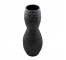 VASE-WOOD-14-BLK NOTCHED