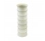 VASE-Tall White Wood W/Horizontal Ridges